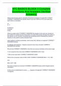 ATC BASICS BLOCK 3 Complete Questions And Answers &lpar;Verified Answers&rpar;