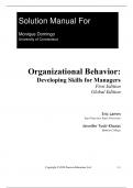 Solution Manual For Organizational Behavior Developing Skills for Managers, Global Edition, 1st Edition by Eric Lamm Jennifer Tosti-Kharas Chapter 1-14