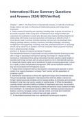 International BLaw Summary Questions and Answers 2024&lpar;100&percnt;Verified&rpar;