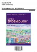 Test Bank for Gordis Epidemiology, 6th Edition by Celentano, 9780323552295, Covering Chapters 1-20 | Includes Rationales
