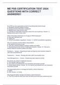 ME PSS CERTIFICATION TEST 2024 QUESTIONS WITH CORRECT ANSWERS!!