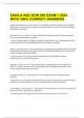  DAVILA ASU SCM 300 EXAM 1 2024 WITH 100% CORRECT ANSWERS