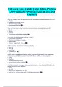 PSI Iowa Real Estate Exam State Portion - Amy Schaffer Practice Questions and Answers