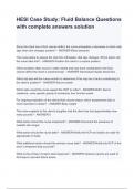 HESI Case Study  Fluid Balance Questions with complete answers solution