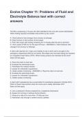 Evolve Chapter 11&lowbar; Problems of Fluid and Electrolyte Balance test with correct answers