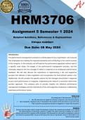 HRM3706 Assignment 5 (COMPLETE ANSWERS) Semester 1 2024 - DUE 8 May 2024