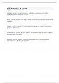 AP vocab I IPMA-SCP Chamberlain College Nursing -Question and answers 100&percnt; correct 2024