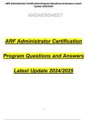 arf administrator exam questions and answer||Latest 2024