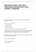 Med-Surg Exam 1 Practice Questions