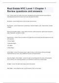 Real Estate NYC Level 1 Chapter 1 Review questions and answers&period;