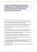Professional Military Knowledge Eligibility Exam &lpar;PMK-EE&rpar; for E-4&colon; Career Information Exam &lpar;NETC NETPDC-PMK-EE-E4-1&period;0&rpar; 2024 Questions & Answers&excl;&excl;