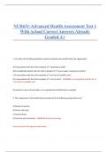 NUR631-Advanced Health Assessment Test 1 With Actual Correct Answers Already  Graded A+