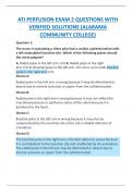 ATI PERFUSION EXAM 2 QUESTIONS WITH  VERIFIED SOLUTIONS &lpar;ALABAMA  COMMUNITY COLLEGE&rpar;
