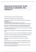 ENGLISH III EXAM STUDY GUIDE QUESTIONS & ANSWERS 100&percnt; CORRECT&excl;&excl;