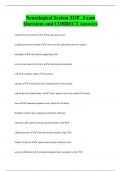 Neurological System TOP Exam  Questions and CORRECT Answers