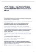 ATAP CTM 2024 EXAM QUESTIONS & ANSWERS WITH 100% GUARANTEED PASS!!