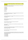 Workkeys Math Questions And Answers 100&percnt; Correct