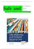 Safe Maternity and Pediatric Nursing Care 2nd Edition Linnard-Palmer TestBank