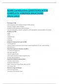 NAMS Certification QUESTIONS WITH COMPLETE VERIFIED SOLUTIONS 2024&sol;2025