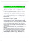 CALIFORNIA LIFE PRACTICE EXAM B 2024 -GRADED A
