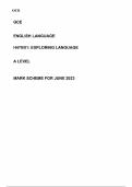OCR gce english language h470/01: exploring language a level mark scheme for june 2023 