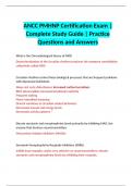 ANCC PMHNP Certification Exam | Complete Study Guide | Practice Questions and Answers  Latest 2024 