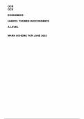 OCR gce economics h460/03: themes in economics a level mark scheme for june 2023 