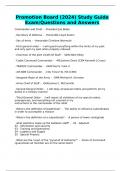 Promotion Board (2024) Study Guide Exam/Questions and Answers