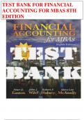 TEST BANK FOR FINANCIAL  ACCOUNTING FOR MBAS 8TH  EDITION EASTON, HALSEY, MC ANNALLY
