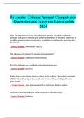 Fresenius Clinical Annual Competency &vert; Questions and Answers Latest guide 2024