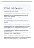 CA Life & Health Agent Exam 2024 Questions and Answers