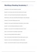 WorkKeys Reading Vocabulary 1 Study Guide Exam 2024&period;