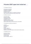Princeton SSAT upper level verbal test