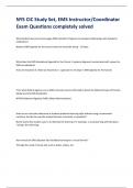 NYS CIC Study Set&comma; EMS Instructor&sol;Coordinator Exam Questions completely solved