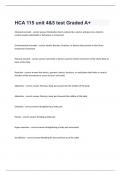 HCA 115 unit 4&5 test Graded A&plus;