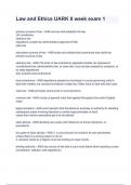 Law and Ethics UARK 8 week exam 1&period;