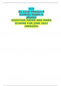 OCR AS Level Physics A H156/02 Depth in physics QUESTION PAPER AND MARK SCHEME FOR JUNE 2023 (MERGED) 