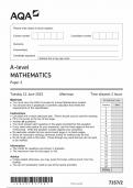 2023 AQA A LEVEL MATHEMATICS QUESTION PAPER 2 &lbrack;7357&sol;2&rsqb;