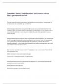 Timeshare Final Exam Questions and Answers Solved 100&percnt; guaranteed success