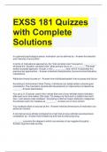 EXSS 181 Quizzes with Complete Solutions 