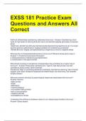 EXSS 181 Practice Exam Questions and Answers All Correct 