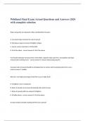 Wildland Final Exam Actual Questions and Answers 2024 with complete solution