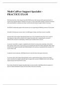 Medi-CalPeer Support Specialist - PRACTICE EXAM QUESTIONS AND ANSWERS 2024 LATEST EDITION  GRADED A+