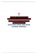 OCR  GCSE (9–1) Chemistry B  (Twenty First Century Science)  J258/02 Depth in Chemistry (FoundationTier)  QUESTION PAPER AND MARK SCHEME (MERGED) 