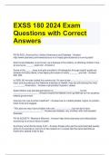 EXSS 180 2024 Exam Questions with Correct Answers 