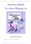 Instructor’s Manual for C++ How to Program, 3/e