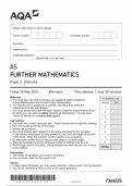 2023 AQA AS FURTHER MATHEMATICS QUESTION PAPER 2 &lbrack;7366&sol;2s&colon; Statistics&rsqb;
