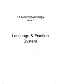 Language & Emotion System Complete Summary - 3&period;6 Neuropsychology