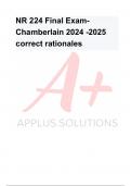 NR 224 Final ExamChamberlain 2024 -2025 correct rationales