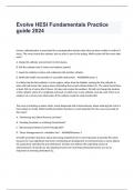 Evolve HESI Fundamentals Practice guide 2024